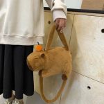 Capybara plüss válltáska, kézitáska, crossbody