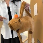 Capybara plüss válltáska, kézitáska, crossbody
