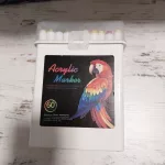 60db-os vékony Akril filc készlet, kőre, textilre, fára, üvegre