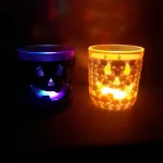 Halloween LED-es világító koponya alakú pohár szett 4 db