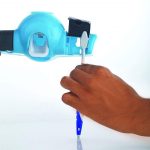 Fali fogkrém adagoló fogkefe tartóval, 4db fogkefének