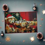 Karácsonyi mintás lábtörlő, fürdőszoba szőnyeg 80X50 cm