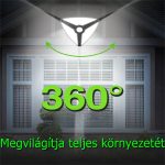 Napelemes kültéri mozgásérzékelő lámpa -háromszög (147 COB)