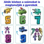 5 in 1 Transformer, számokból átalakuló Digital Robot építő játék  5 db