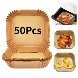   Szögletes Air Fryer , sütőpapír, meleglevegős fritőzhöz, sütéshez