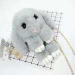 Plüss, szőrme Nyuszi táska, húsvétra, crossbody táska 