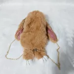 Plüss, szőrme Nyuszi táska, húsvétra, crossbody táska 