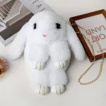 Plüss, szőrme Nyuszi táska, húsvétra, crossbody táska 