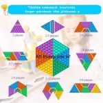 Pop Bubble Push Fidget háromszög anti-stressz játék sárga