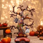 Óriás rémisztő fa, fólia lufi, Halloween dekoráció