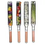 Saslik sütő kosár, zárható grillező rács