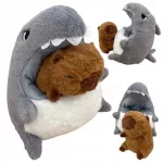 Plüss capybara cápa szájában