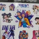 K-pop tetoválás, ideiglenes tetoválás, matrica gyerekeknek