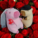 40 cm-es óriás plüss Capybara menyasszony, vőlegény 