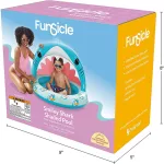 Funsicle smiley shark cápa napfénytetős medence