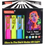 Fluoreszkáló uv neon arcfestő készlet 6db-os 