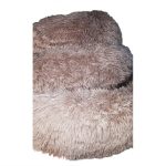 Nyugtató kutya , cicaágy, pihe puha szőrmés kutyafekhely, barna 