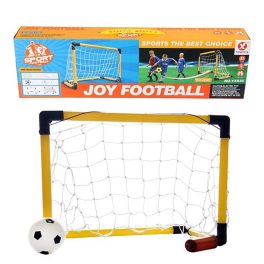 Felállítható focikapu szett hálóval, labdával és pumpával