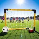 Felállítható focikapu szett hálóval, labdával és pumpával