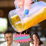 Trükkös söröskorsó, duplafalú hűtő korsó 300ml