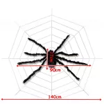 Pókháló óriás pókkal, Halloween dekoráció , 140cm 