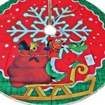 Grincs karácsonyfa szoknya, karácsonyfa talp takaró 90cm 