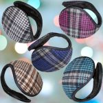 Téli fülvédő klasszikus kockás mintával, több féle színben