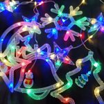 5 méteres LED fényfüzér karácsonyi figurákkal, harang fenyő hópehely hold