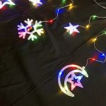 5 méteres LED fényfüzér karácsonyi figurákkal, harang fenyő hópehely hold