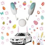 Húsvéti autó dekoráció, nyuszifül és orr 