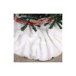 Karácsonyfatalp takaró, karácsonyfa szoknya , hófehér szőrme, műszőrme 150cm