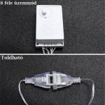 Karácsonyi LED fényfűzér-csillag, rénszarvas, harang, fenyő