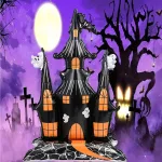 Szellem kastély , fólia lufi, Halloween dekoráció