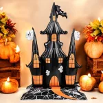 Szellem kastély , fólia lufi, Halloween dekoráció