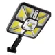 Mozgásérzékelős utcai lámpa távirányítóval, külön napelemmel, 226 COB izzóval 