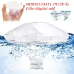 Vízen lebegő medence világítás, vízi party fény