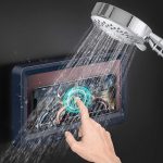 Vízálló telefontartó, falra rögzíthető, fürdőszobába, konyhába 