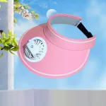 Felnőtt napellenző sapka 3 fokozatú ventilátorral, USB újratölthető