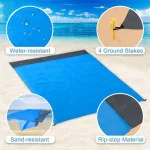Homoklepergető, homokmentes strandszőnyeg 200x200cm